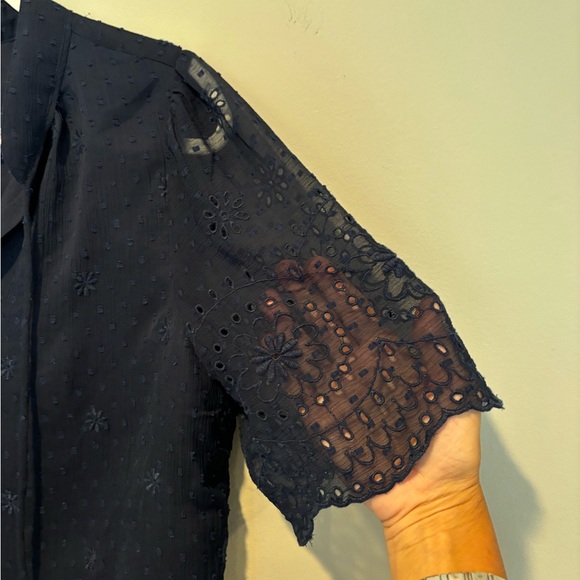 Women's Loft Short Sleeve Top - Sheet short sleeves Navy Blue Size Mediu… - Picture 4 of 9